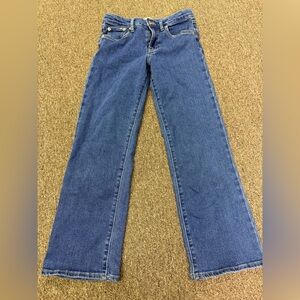 Levi's Jeans Girls Size 12 Regular Wide Leg Denim Blue  Adjustable Waist